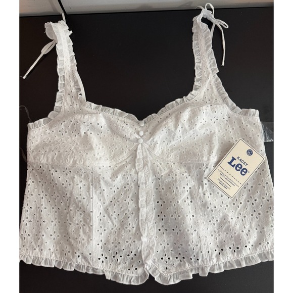 Lee Jeans Tops - Kacey Lee x Kacey Musgraves Women's Eyelet Top, Bright White, Size XXL